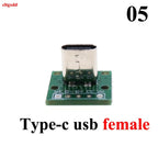 1pcs Micro Mini USB Type C USB 2.0 3.0 Male Female PCB Connector 90 Degree Data Charging Cable Jack Test Board with Pin Header