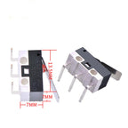 10 PCS Small Limit Microswitch Car Switch with Scroll Wheel Microswitch Curved Foot Arc Handle Microswitch Mouse Switch
