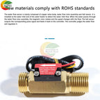 Brass Flow Sensor G1/2"DN15 Thread Hall Sensor YF-B1/B2/B3/B7 Switch Water Flow Sensor Flow Meter Hall Turbine Flow 1~25L/min
