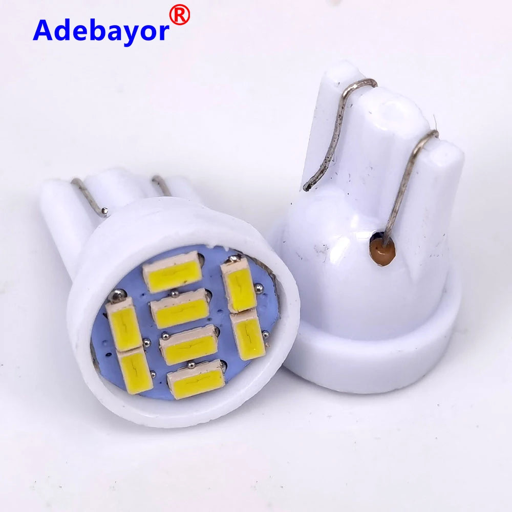 500pcs 5500k White T10 8 Smd 3014 LED 8smd 8led 194 168 192 W5W Wedge Led Reading Lamp Interior Lights DC 12V