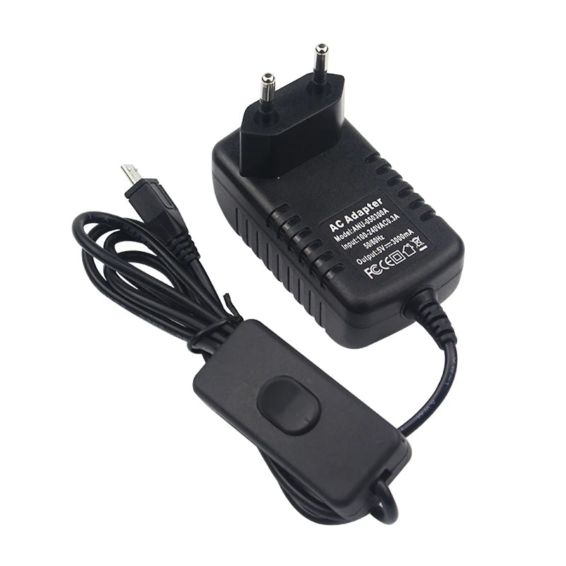 5V 3A Raspberry Pi 3 Model B+ Power Supply Micro USB Port Power Adapter AC Switch EU UK AU US Plug Charger for Raspberry Pi 3B