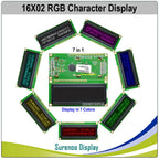 Surenoo 162 16X2 1602 5.0V Character LCD Module Display Screen LCM FSTN Positive Negative 7 RGB Colors Backlight