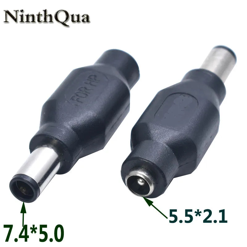 1 PCS For HP 5.5 X 2.1 mm Female to 7.4 X 5.0 mm Male DC Power Connector Adapter Converter 5.5*2.1 to 7.4*5.0 mm