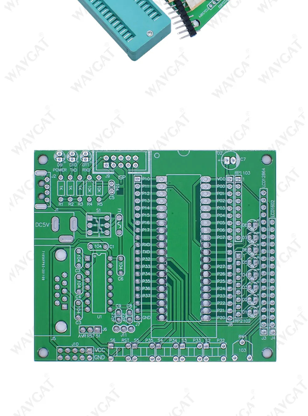 WAVGAT DIY learning board kit suit the parts 51/AVR microcontroller development board learning board STC89C52