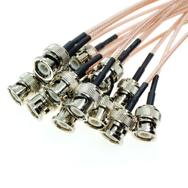 5Pcs-20Pcs RG316 BNC male to BNC male plug Q9 connector crimp RF Coaxial Pigtail Coax Jumper extension Cable FPV 15cm 30cm 50cm