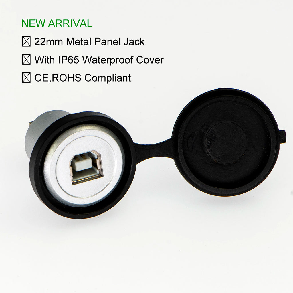 ELEWIND 22mm USB Connector Socket Economy Cheaper Plastic Type USB2.0 Socket Female B to Female A