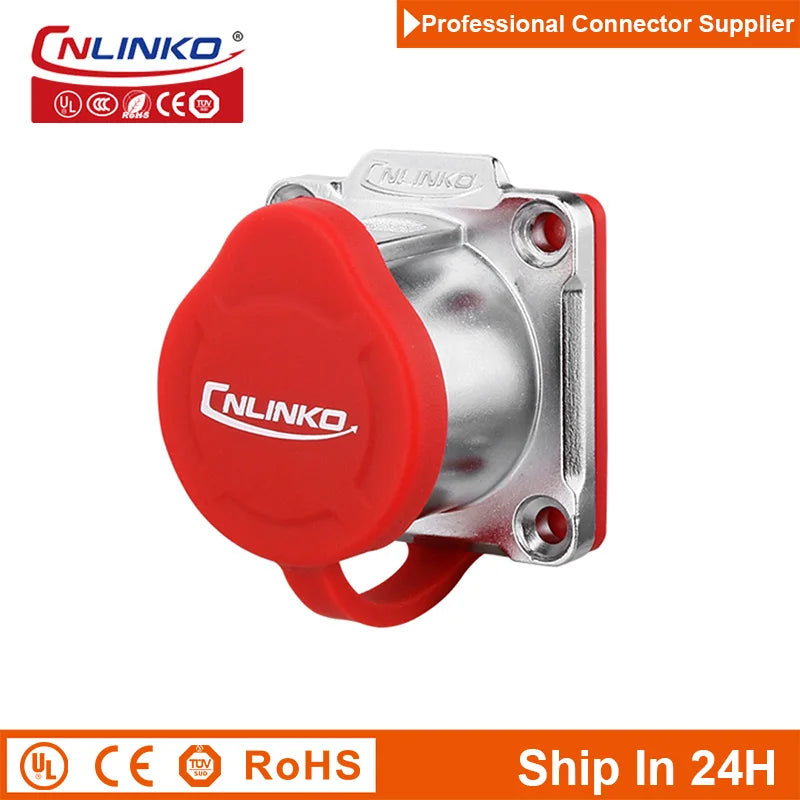 Cnlinko LP24 3 4Pin M24 Aviation Waterproof Power Connector Plug Socket for Radio Audio Visual Video Medical LED UAV Industry