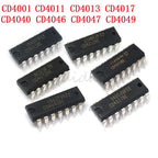 10PCS CD4001 CD4011 CD4013 CD4017 CD4040 CD4046 CD4047 CD4049 CD4051 CD4052 CD4053 CD4066 CD4067 CD4069 DIP14/16 Logic Chip New