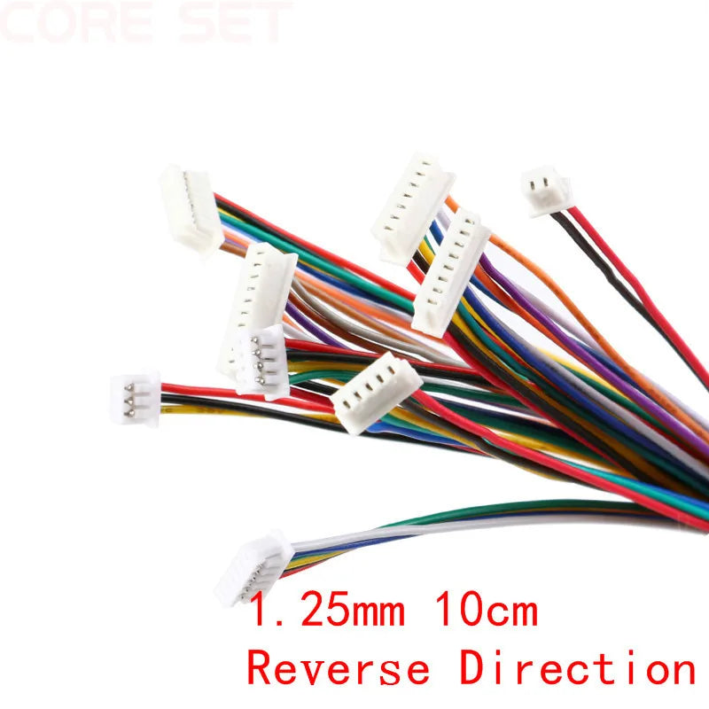 5Pcs JST 1.25mm 1.25 Female Plug Wire Cable Connectors Double Head JST Pitch 1.25 2 Pin 3 Pin 4 Pin 5 Pin 6 Pin