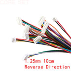 5Pcs JST 1.25mm 1.25 Female Plug Wire Cable Connectors Double Head JST Pitch 1.25 2 Pin 3 Pin 4 Pin 5 Pin 6 Pin
