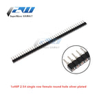 5 Pcs/Lot Round Hole Pin Header 2.54MM Pitch Row Female Single Row 1x40P, Double Row 2x40P, Double Row Pin Round Pin Gold Plated