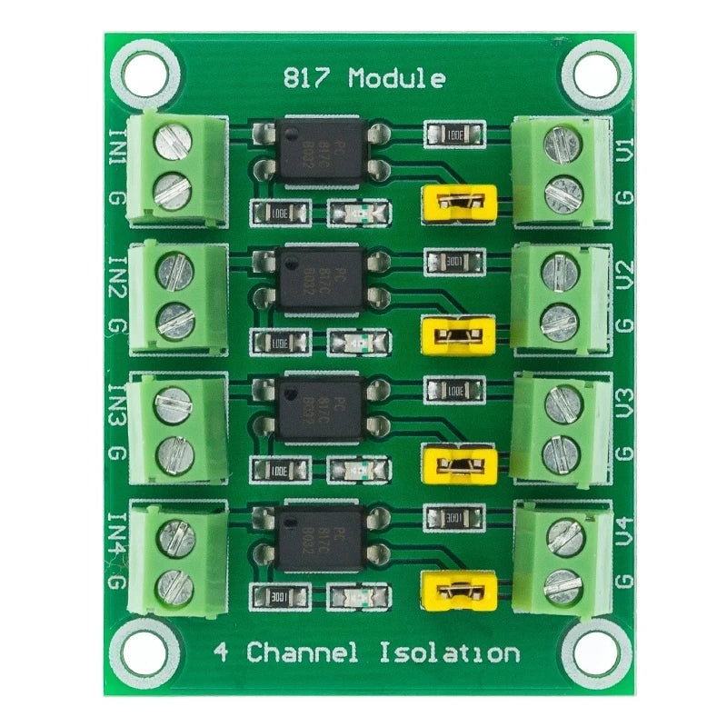 PC817 2 4 Channel Optocoupler Isolation Board Voltage Converter Adapter 3.3V to 5V Module 3.6-30V Driver Photoelectric Isolated