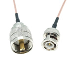 BNC Male Q9 to UHF PL259 Male SO239 PL-259 SO-239 Female plug Jumper Pigtail FPV RG316 Cable