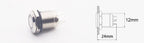 Electric Waterproof Power 12v Led Light Momentary Push Button Switch 8/10/12/16/19/22 Mm Pressure Switches 220v 24v 3v Keyboard