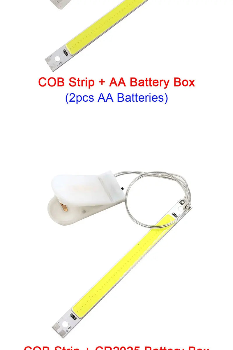 Dropshipping 120x10mm 3V 5V LED Bulb COB Strip Chip On Board  Warm Cold White Blue Red Green 5W LED Lights for COB Work Lamps