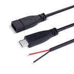 1pcs 25cm 2pin 4pin Wire USB 2.0 Type C Male Female Plug Extension Welding Type USB-C DIY Repair Cable Charger Connector
