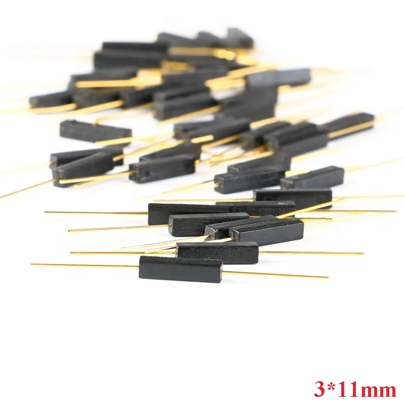 100Pcs Plastic Reed Switch 3*11mm 3x11mm Magnetic Reed Switchs Sensor Normally Open NO Induction DIY Electronic Kit GPS-11A