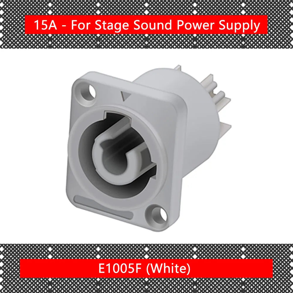 20PCS SpeakON Male Plug PowerCON Type A NAC3FCA+NAC3MPA-1 Chassis Plug Panel adapter 3Pin Powercon Speaker Connector