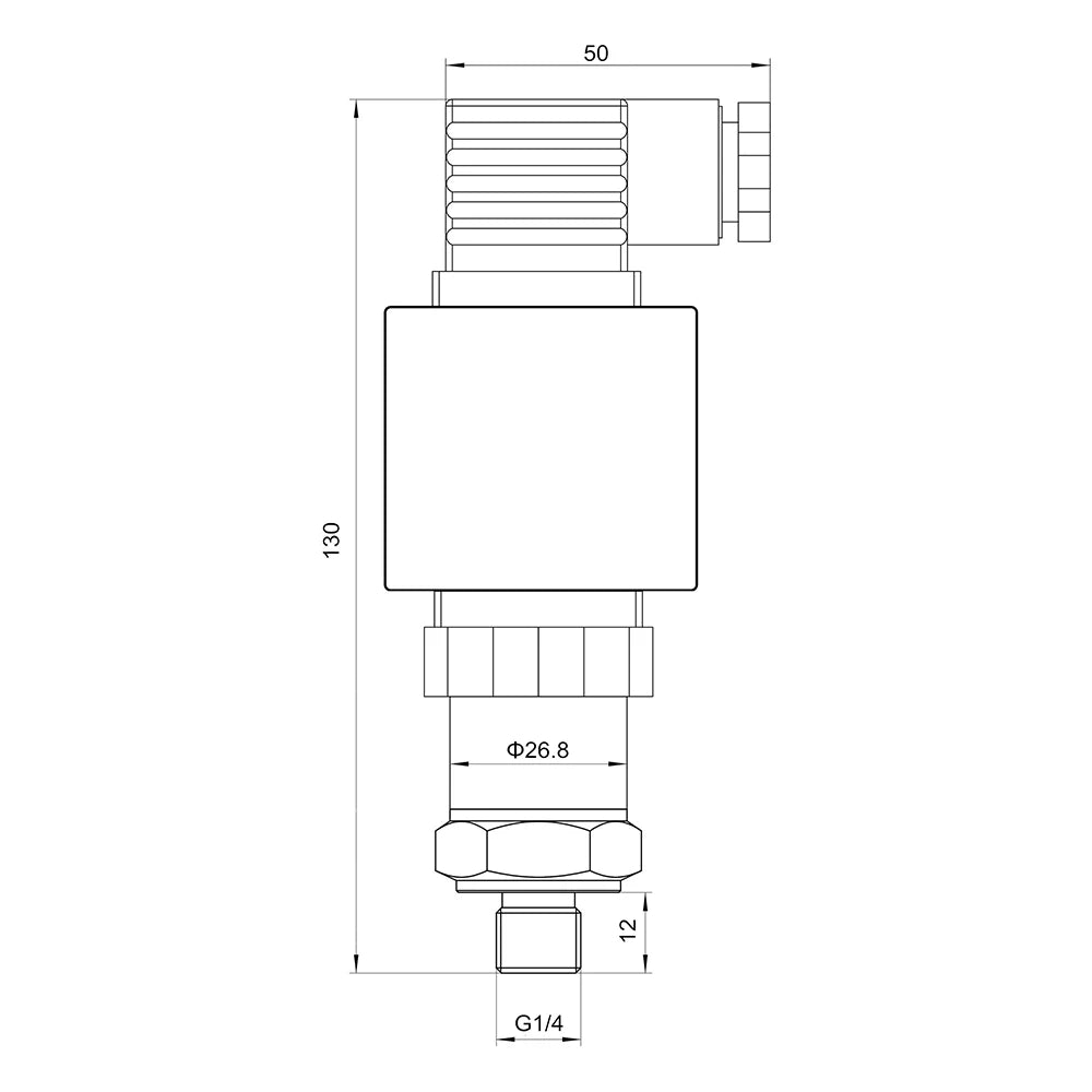 pressure transmitter with LED Display G1/4 12-36V 4-20mA 0.5% 0-600bar optional stainless steel pressure  transducer sensor