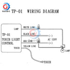 AC220V 1A Electrical Equipment Table light Parts On/off 1/4 Way Touch Control Sensor Desk light Parts Touch for Bulb Lamp Switch