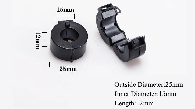 UF 16*16*8mm 25*12*15mm 16*13*8mm 8mm 15mm ID Clip-On Clamp Channel-Type Toroidal Magnetic Filter RFI EMI Cable Ferrite Core