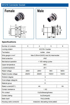 M12 Panel Back Mount Flange Socket Sensor Connector Waterproof Screw Threaded Coupling Male Female 3 4 5 8Pin M1216
