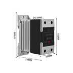 Din Rail Mounted SSR Single Phase Solid State Relay With Heat Sink SSR 10DA 25DA 40DA 60DA 80DA 100DA 120DA