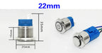 Button Switch 12/16/19/22mm Momentary Latching Fixed Push On Off Power Start Stop Electric LED Light 3V 6V 12V 24V 220V