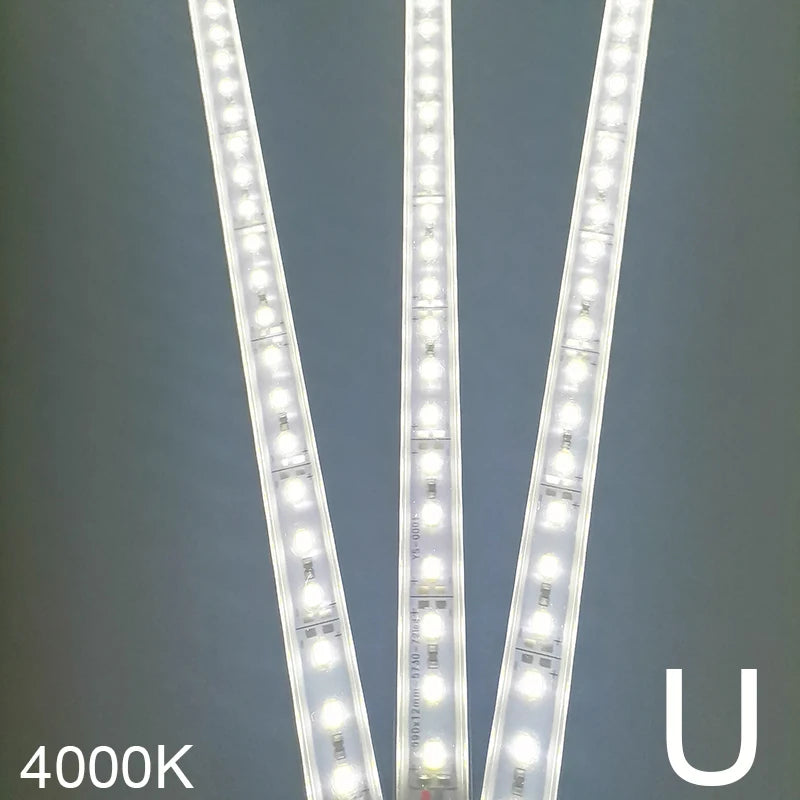 1-10 PCS LED Rigid Strip DC12V 50CM 20 Inch SMD5730 36LEDs U/V-Shaped Flat LED Aluminum Channel Rigid Strip for Indoor Lighting