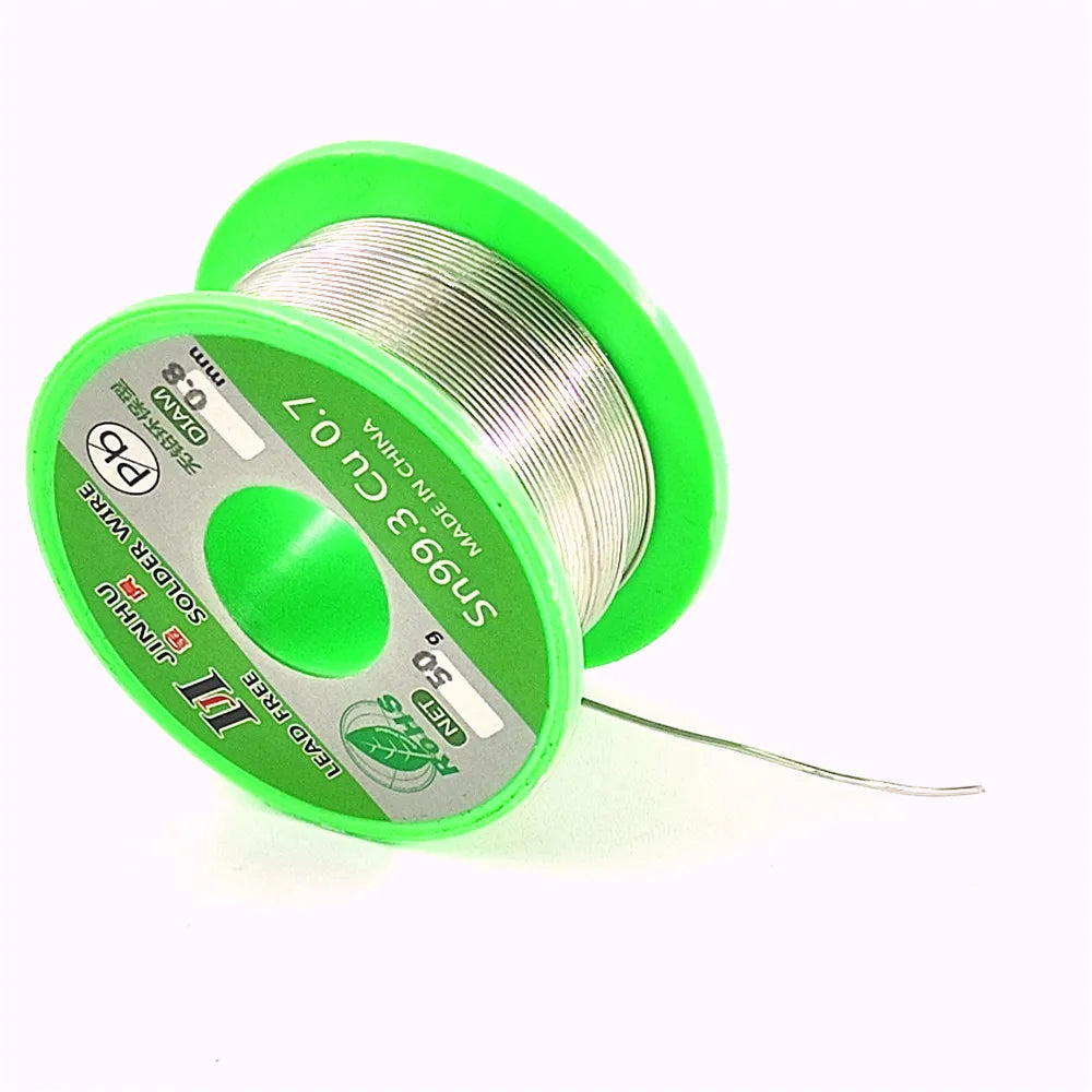 Lead-free Solder Wire SN99.3 Cu0.7 Environmental Protection Tin Wire Flux Reel Welding Line Soldering Wire Roll High Purity