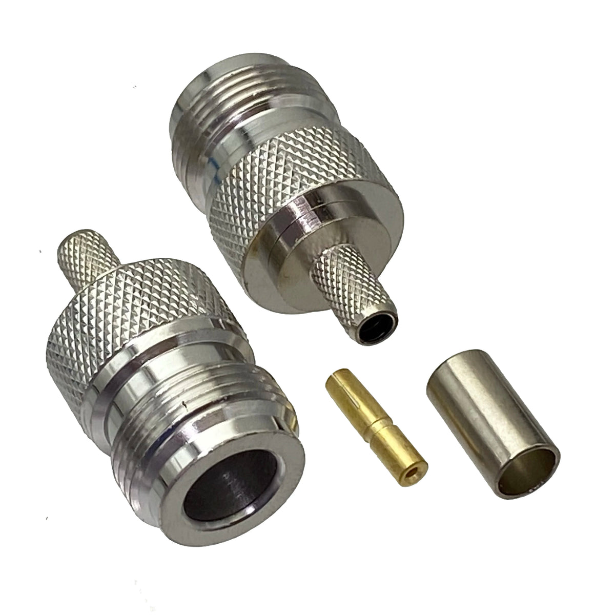 10pcs connector N female Jack crimp RG58 RG142 LMR195 RG400 Cable RF Coaxial Wire Terminal straight