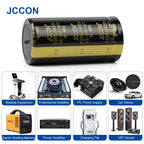 2Pcs JCCON Audio Electrolytic Capacitor 25V 35V 63V 100V 200V 250V 400V 450V 6800UF 10000UF 22000UF For Hifi Amplifier Low ESR