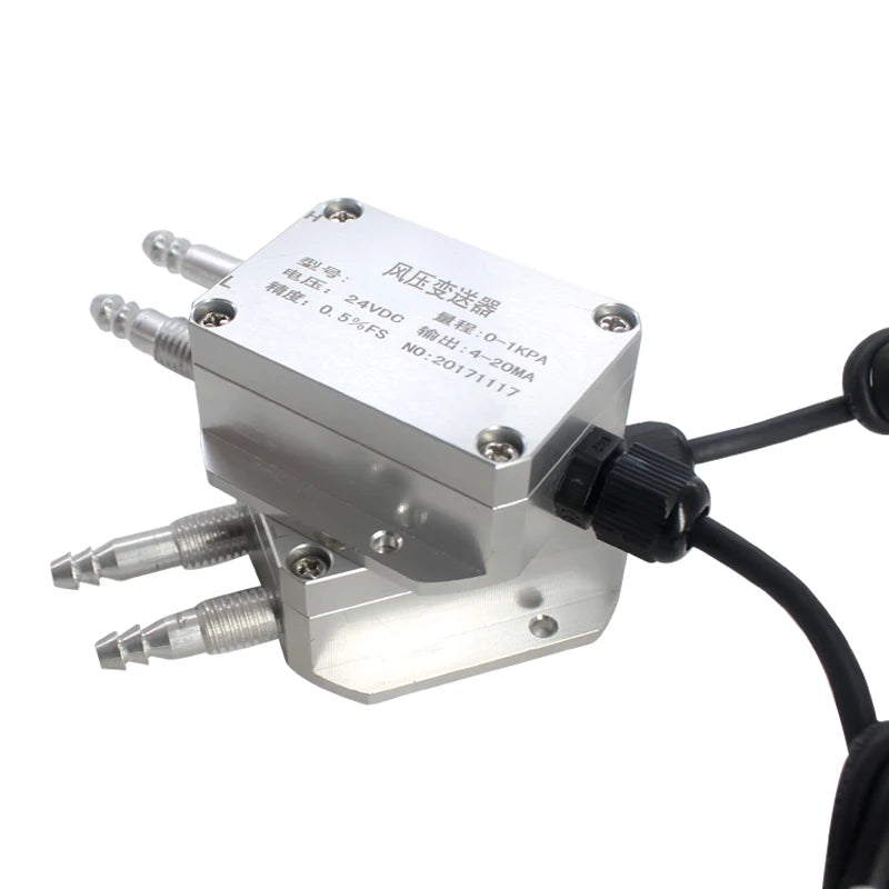 QDF70B -10kPa-10kPa 4-20mA 0-10V Wind Differential Pressure Transmitter Air Pressure Sensor