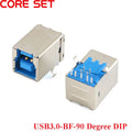 5pcs USB 3.0 Type B Female Plug jack Connector USB-B Right Angle AF Socket Printer Connector Terminal