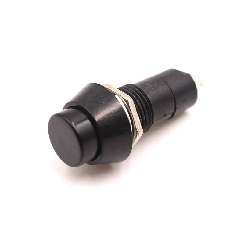 Round Push Button Switch, Self-Locking, Self-Recovery, 12mm, 3A 250V, AC, 2 Pin, PBS-11A, PBS-11B, 6Pcs