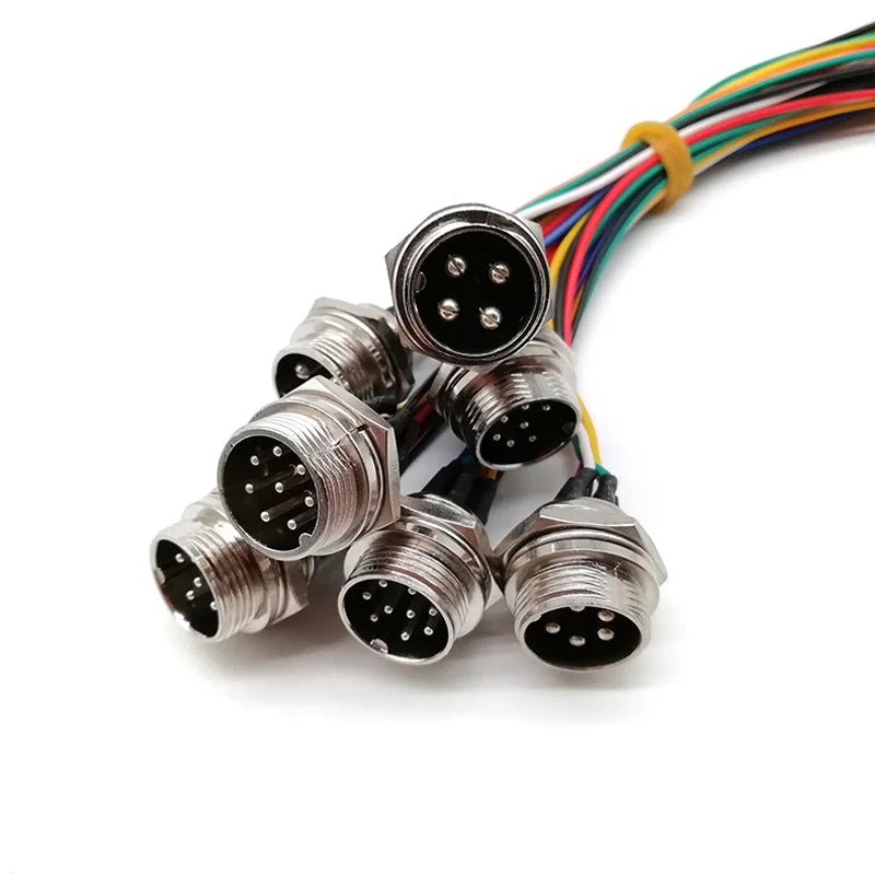 1pcs GX12 GX16 Butt Joint 2/3/4/5/6/7/8/9/10 Pin Waterproof Aviation Plug Connector With 18cm Wire Cable Connector Air Plug