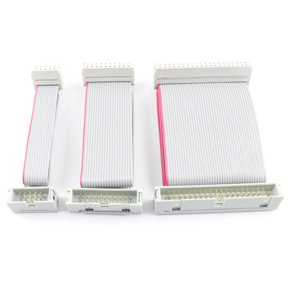 1pcs 2.54mm Pitch DC3 IDC FC Female To Male 10/14/16/20/26/30/34/40/50/64 Pin Connector Flat Ribbon Data Cable 10CM 20CM 30CM