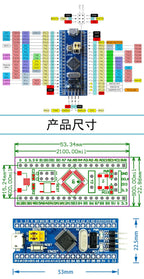Snvi STM32F103C8T6 STM32F030C8T6 APM32F103CBT6 ARM STM32 Micro TYPE-C System Development Board Module For Arduino