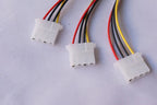 High Quality 4Pin IDE Power Cables HY1578 4 Pin Molex Male To 3 Port Molex IDE Female Power Supply Splitter Adapter Cable