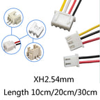 10pcs JST XH 2.54 2/3/4/5/6 Pin Pitch 2.54mm Connector male Plug Wire Cable 10cm/20cm/30cm Length 26AWG  Male Female Plug Socket