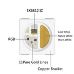 SK6812 RGBW (Similar WS2812B) Led Strip Light 4 in 1 30/60/144Leds/Pixels/m Individual Addressable Led Tape IP30/IP65/IP67 DC5V