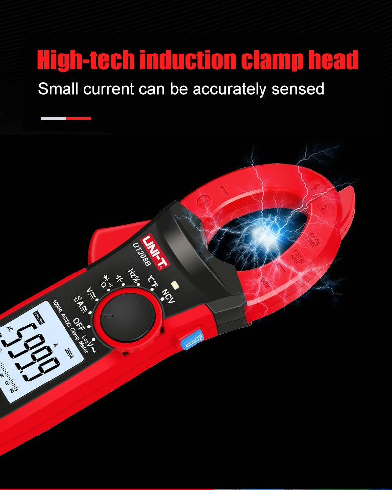 UNI-T 1000A True RMS Digital Clamp Meter 1000V AC DC Voltmeter Pliers Ammeter UT206B UT207B UT208B Inrush Current LPF ACV Test
