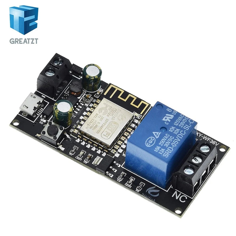 GREATZT Sinilink WIFI mobile phone remote control relay module DC6V~36V smart home phone APP ESP-12F XY-WF36V