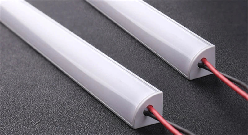 1-10 PCS LED Rigid Strip DC12V 50CM 20 Inch SMD5730 36LEDs U/V-Shaped Flat LED Aluminum Channel Rigid Strip for Indoor Lighting