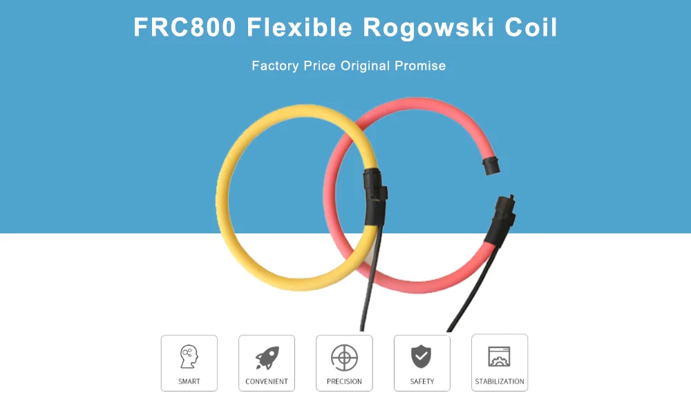 Flexible Rogowski Coil Rope CT FRC800 1000A/100mV Big Bandwidth for Network-analyzer Power meter and Transient recorder