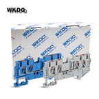 50Pcs PT2.5-QU Push-In Din Rail Terminal Block Spring 4-Conductor Strip Plug PT 2.5 QUATTRO Wire Electrical Connector PT 2.5-QU