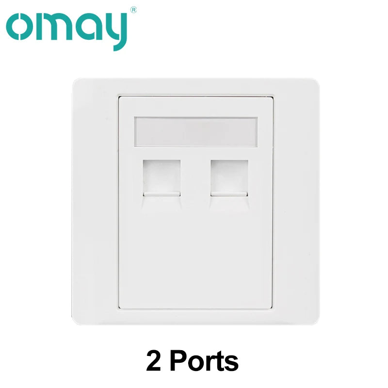 86 Type Computer Socket Panel CAT5E CAT6/6A/7/8 Network Module RJ45 Keystone Cable Interface Outlet Wall Switch