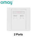 86 Type Computer Socket Panel CAT5E CAT6/6A/7/8 Network Module RJ45 Keystone Cable Interface Outlet Wall Switch