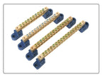 1Pcs Brass Wiring Terminal Row Zero Strip Flame Retardant Distribution Box Connection Terminal Adjustable Mounting Holes 4-16Pin