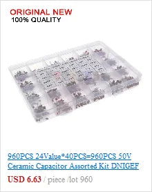 33ValuesX 20PCS=660PCS 1206 SMD Resistor Kit Assorted Kit 1ohm-1M Ohm 1%  Sample Kit
